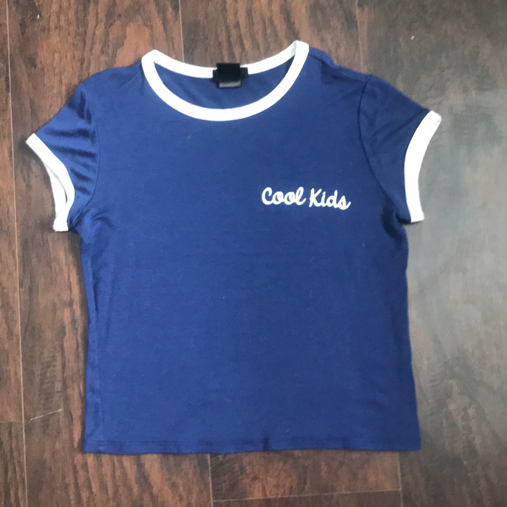 Blue crop top